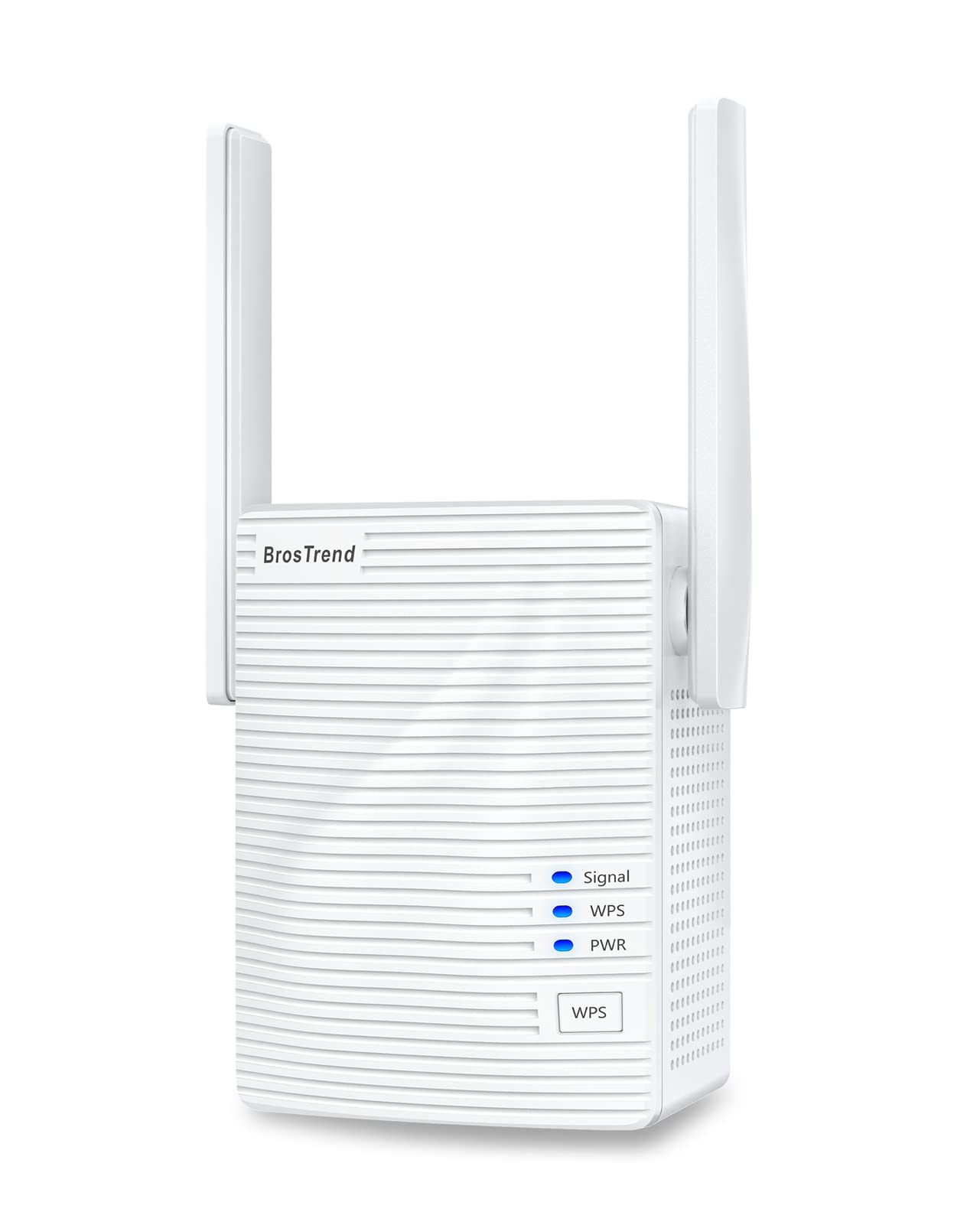 Brostrend Wifi Extender Ac1200 Wifi Booster And Signal Amplifier, 1200Mbps Dual Band Wifi Extender Signal Booster For Home Coverage Up To 1600 Sq.Ft. Internet Booster, Wps Easy Setup, Wall Plug Design