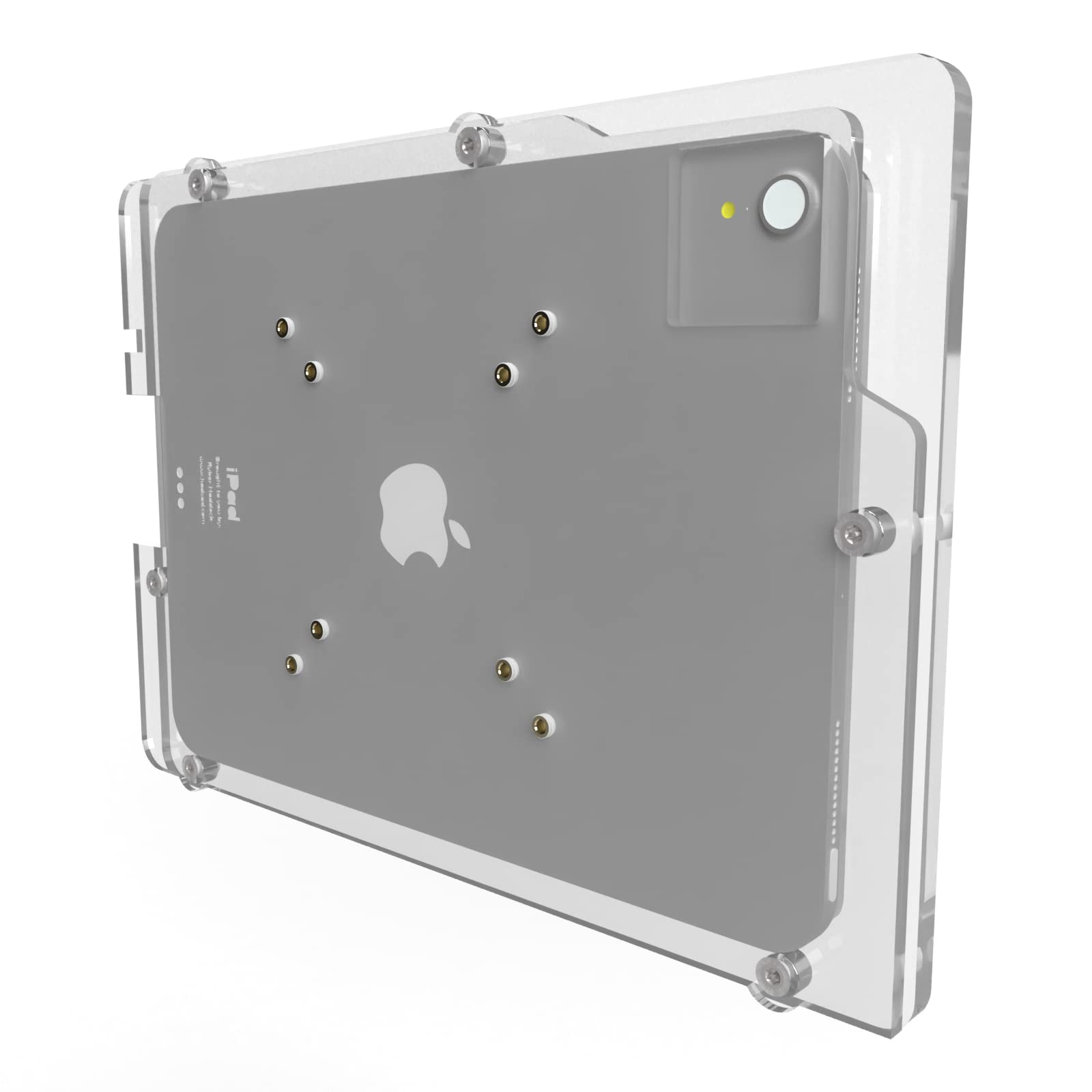 Tabcare Anti Theft Acrylic Vesa Enclosure For Apple Ipad Pro 11' 1St, 2Nd, 3Rd, 4Th Gen. With Free Wall Mount Kit & 90 Degree Angle Usb C Cable (Ipad Pro 11 1/2/3/4, Clear)