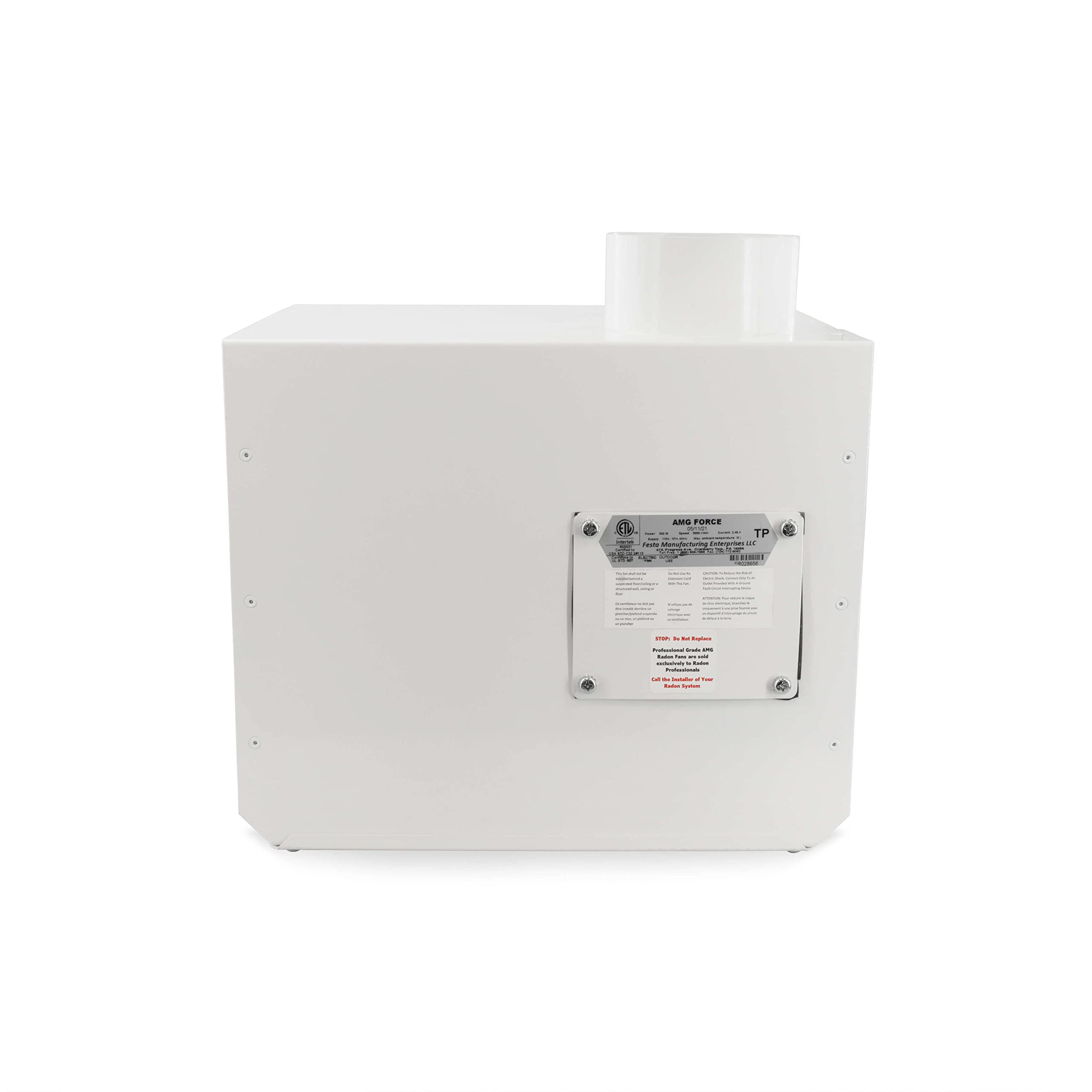 Festa Radon Amg Force Radon Fan   Quiet And Energy Efficient 240 Cfm Radon Mitigation System Inline Fan   4'' Electric Waterproo