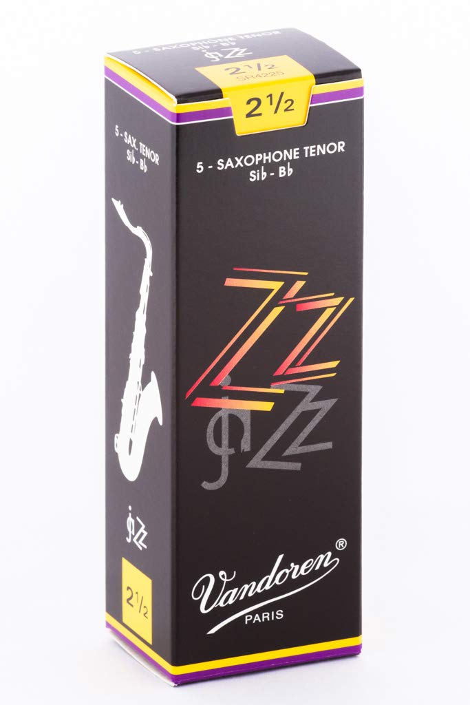 Vandoren Sr4225 Tenor Sax Zz Reeds Strength 2.5; Box Of 5