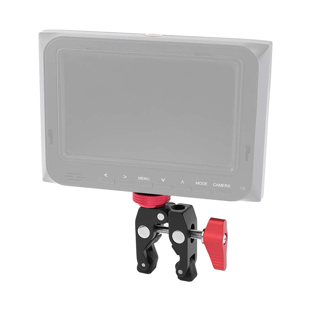 Kayulin Crab Clamp Holder With 1/4'' Screw Adapter For Studio Flash Light Camera Tripod (Red, 2 Pieces)