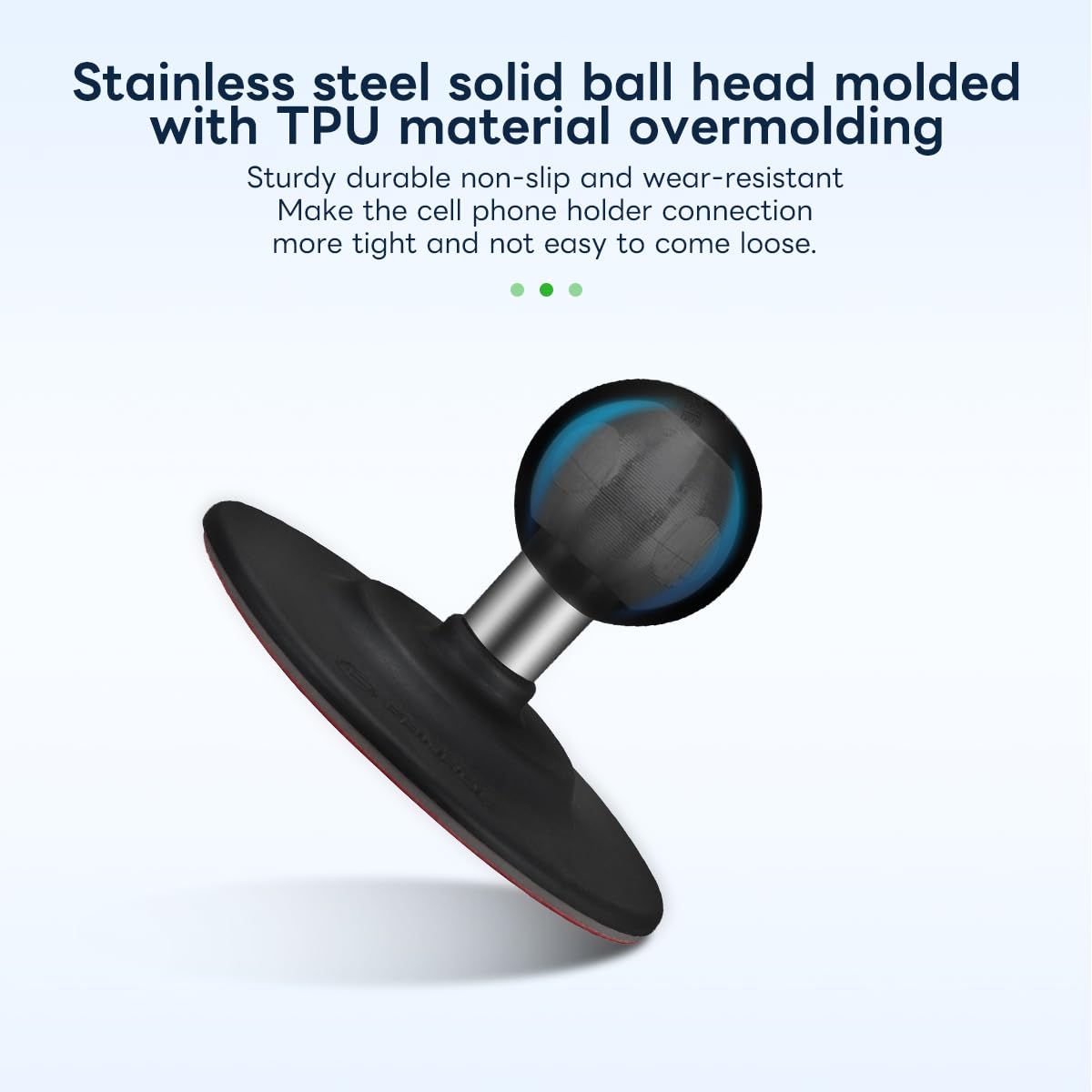 Fanaue Flex Adhesive Ball Base Compatible With Ram Mounts B Size Double Socket Arm, 1'' Ball Head Adapter For Motorcycle Phone M