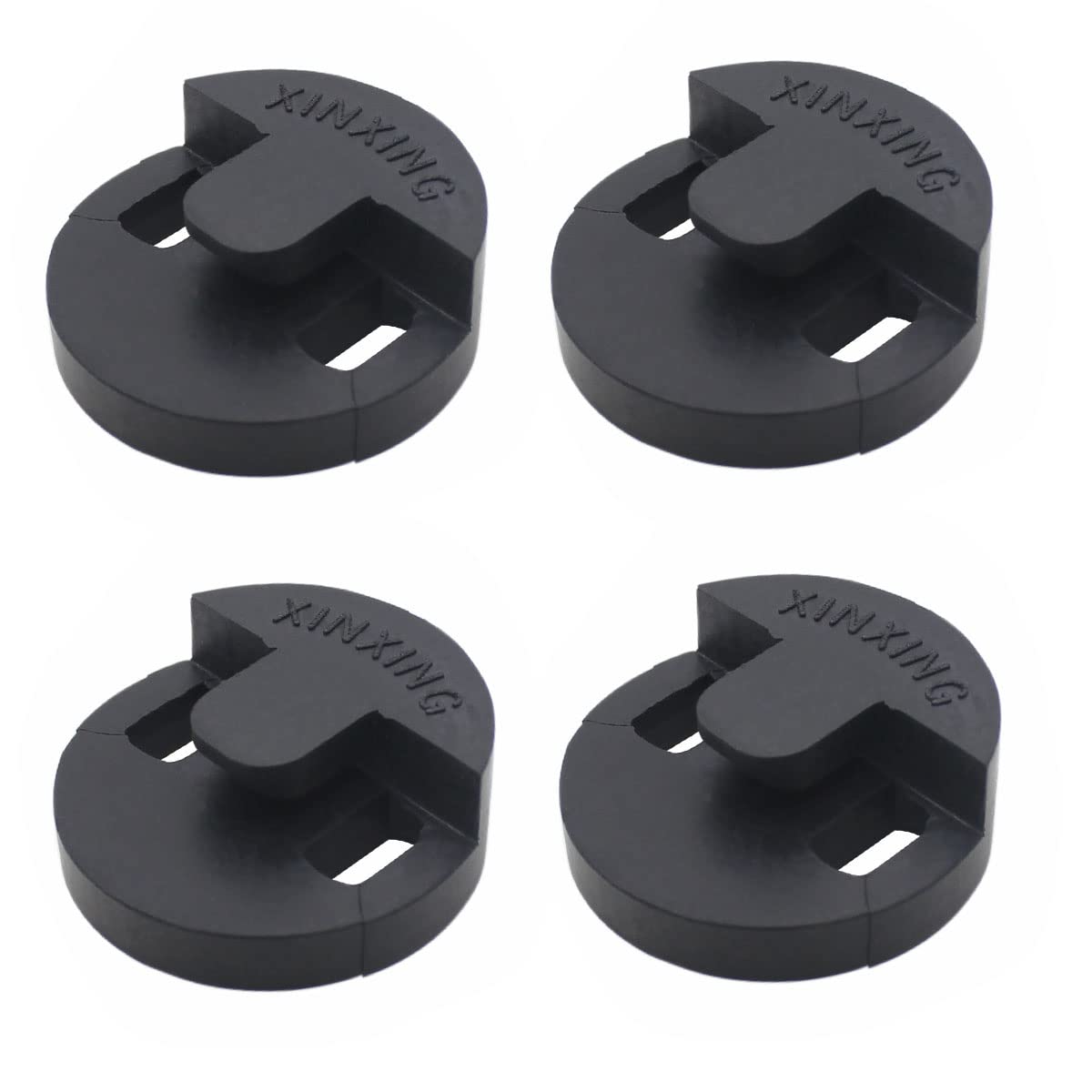 Tuoren 4Pack Rubber Cello Practice Mute Round Tourte Style Mute For Cello Practice Silencer, Black