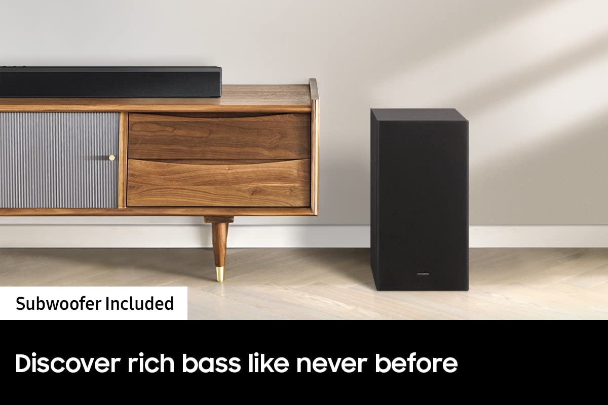 Samsung Hw-B550/Za 2.1Ch Soundbar With Dolby Audio, Dts Virtual:X, Subwoofer Included, Adaptive Sound Lite, Bluetooth Multi-Devi