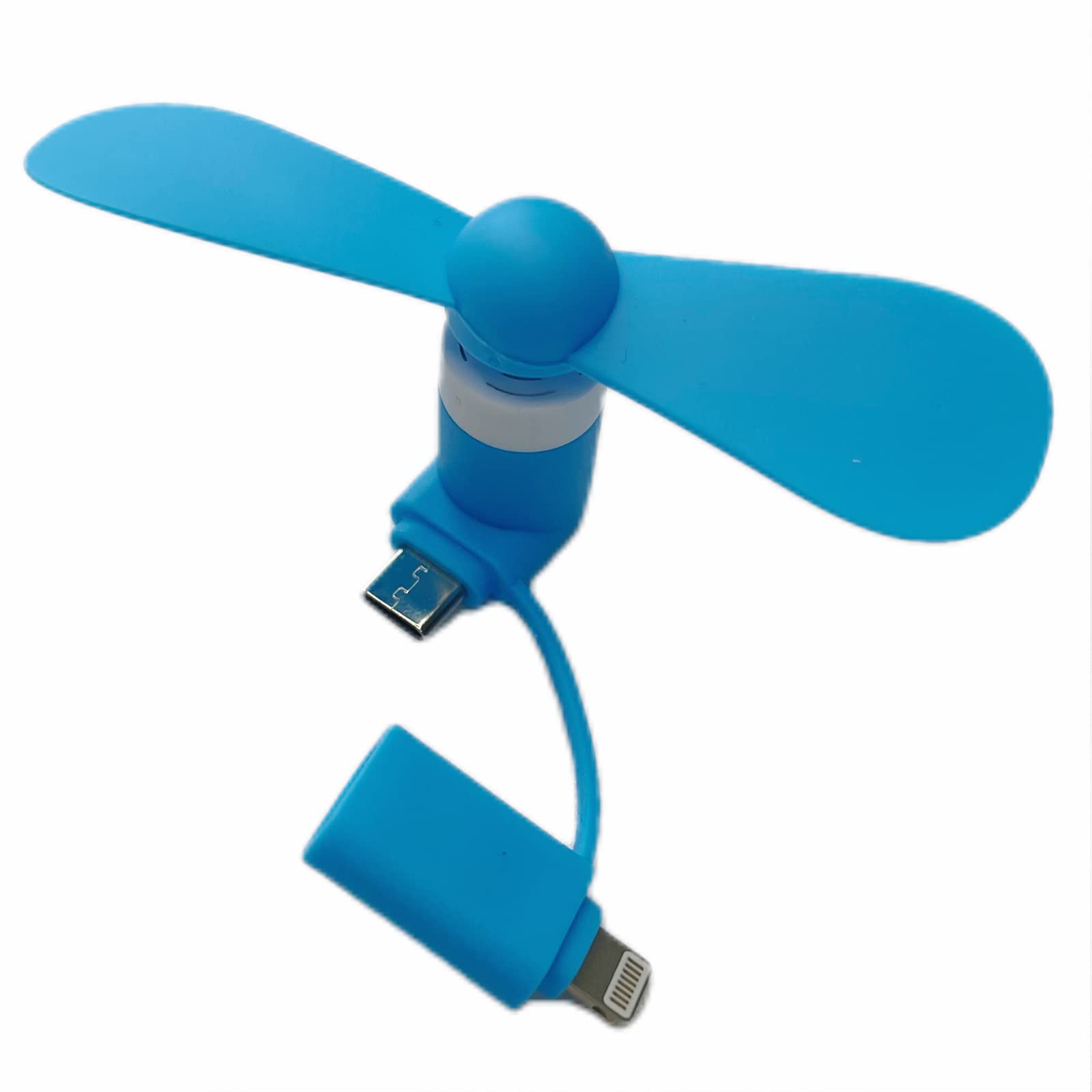 Baieasy Mini Cell Phone Fan, Usb C & Lightning Port Compatible For Iphone, Ipad, Android Smartphone, Samsung Galaxy Note Google