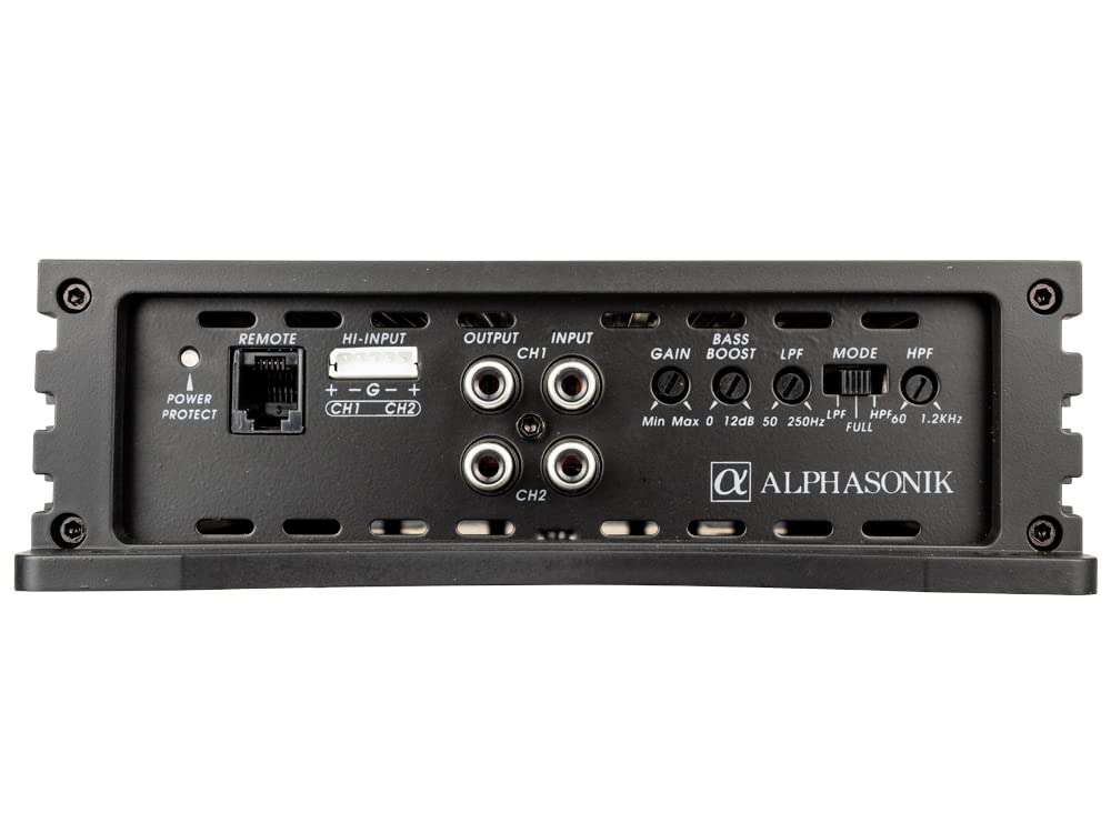 Alphasonik Na1000.2 Neuron Series 1000 Watts Max 2 Channel Car Amp With 4 Way Protection Circuitry Multi Channel Bridgeable Clas