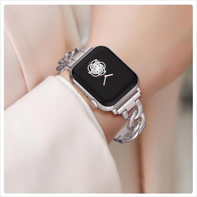 Kolgios 38/40/41Mm Starlight Cool Chain Women Stylish Smartwatch Band Compatible For Apple Watch Bands Series 9/8/7/6/Se/5 Repla