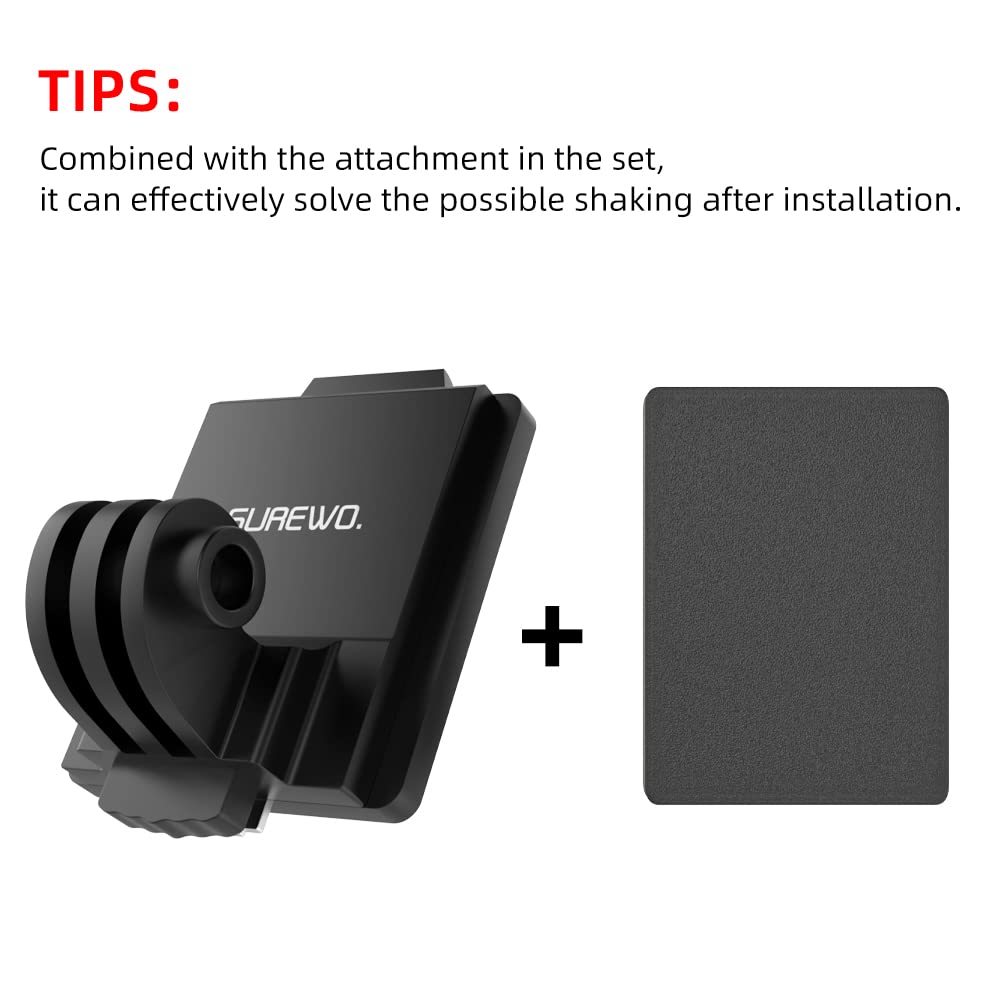 Surewo Aluminum Nvg Mount Compatible With Gopro Hero 13/12/11/10/9/8/7/6/5 Black, Tactical Helmet Nvg Mount Compatible With Dji Osmo Action 5 Pro/4/3/2,Insta360 One R/Crosstour And Most Action Cameras