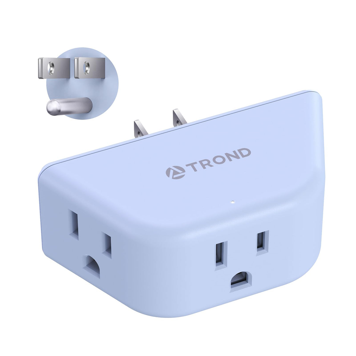 Trond Outlet Extender, 3 Way Angled Wall Plug Splitter, 3 Prong Grounded Outlet Adapter, Cruise Essentials, Compact And Practica