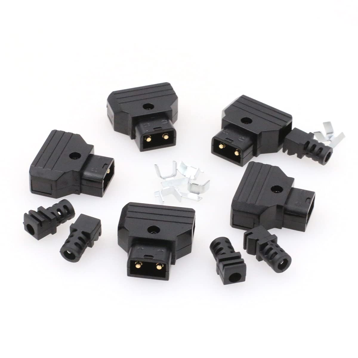 Szrmcc Anton Bauer Idx V Mount Gold Mount Battery D Tap P Tap Male Powertap Plug Connector Kit For Red Camcorder Dslr Camera Power Cable Diy (5Pcs)