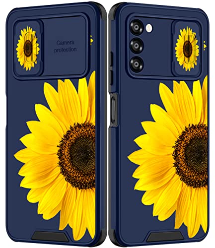 Goocrux For Samsung Galaxy A03S Case Sunflower Women Girls Cute Floral Flowers Girly Pretty Phone Cover Fashion Flower Unique De