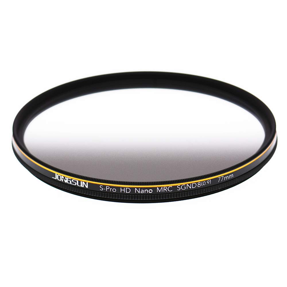 Jongsun 77Mm Nd Filter, Color Graduated Gray Neutral Density Filter, 18 Layer Multi Coated, Optical Glass Schott B270, Csgnd8 (0