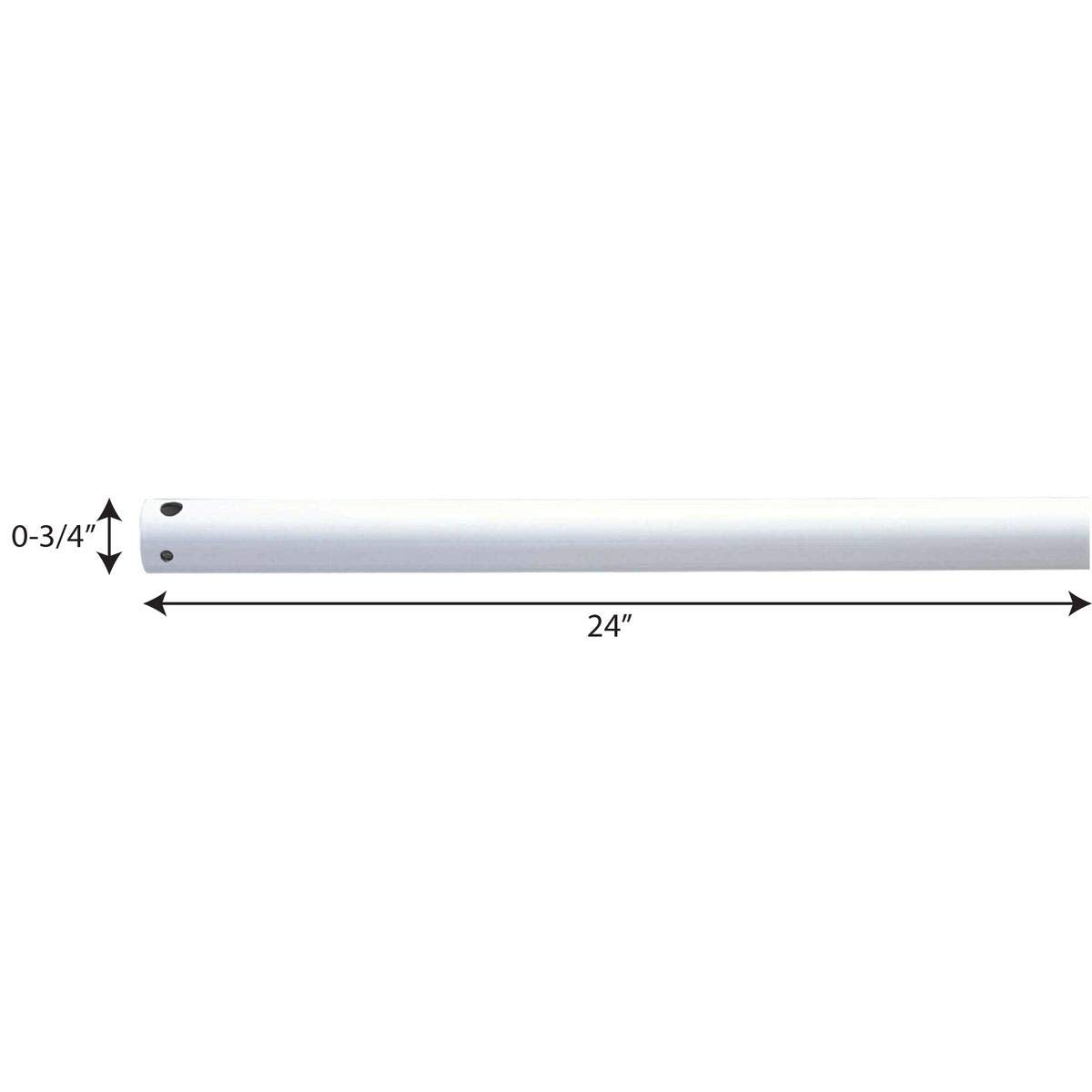 Progress Lighting P2605 30 Airpro Accessory Ceiling Fan Steel Downrod, 24 Inch, White