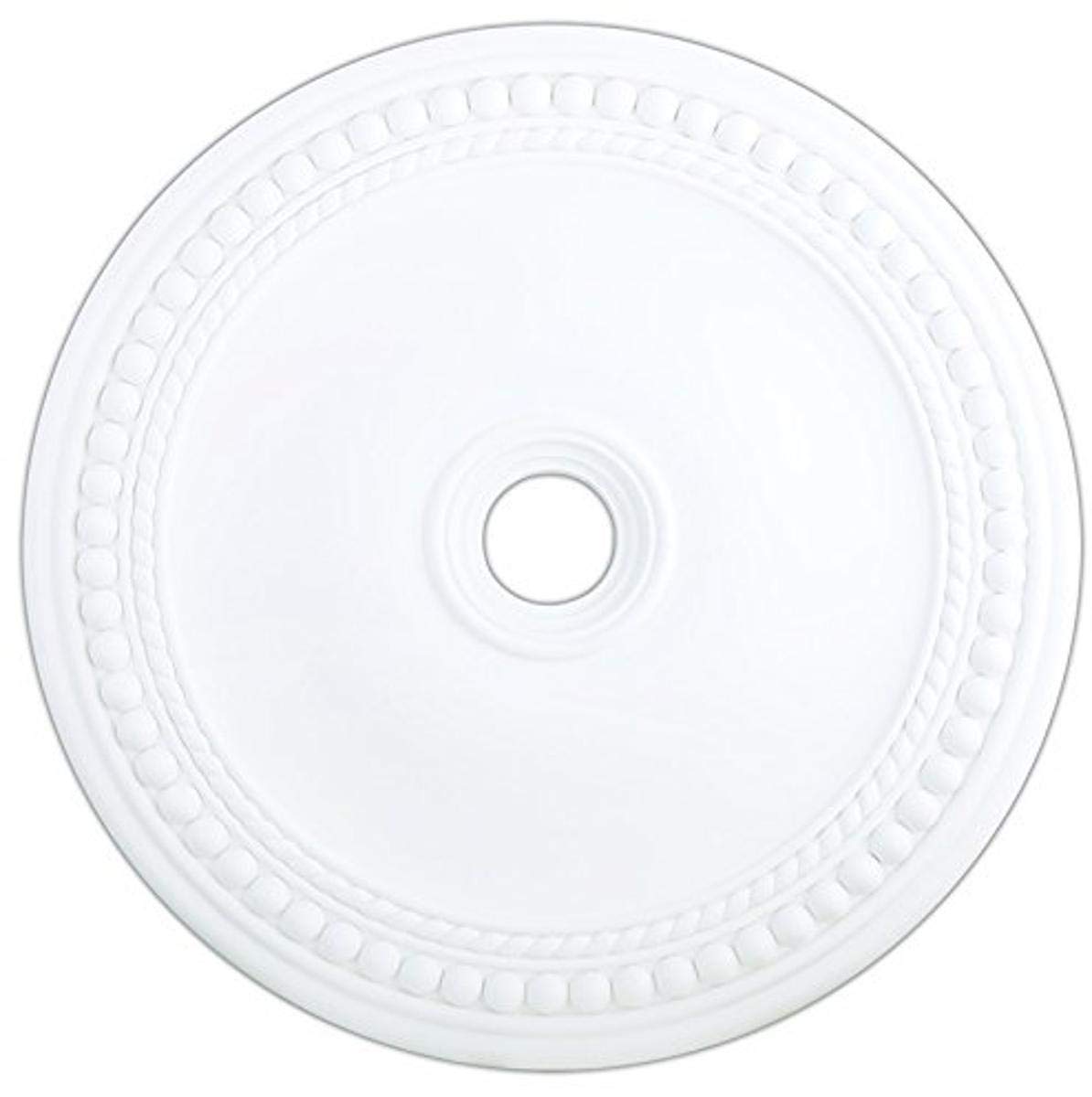 Livex Lighting 82077 03 Wingate Ceiling Medallion, White, 2.5H X 36Dia