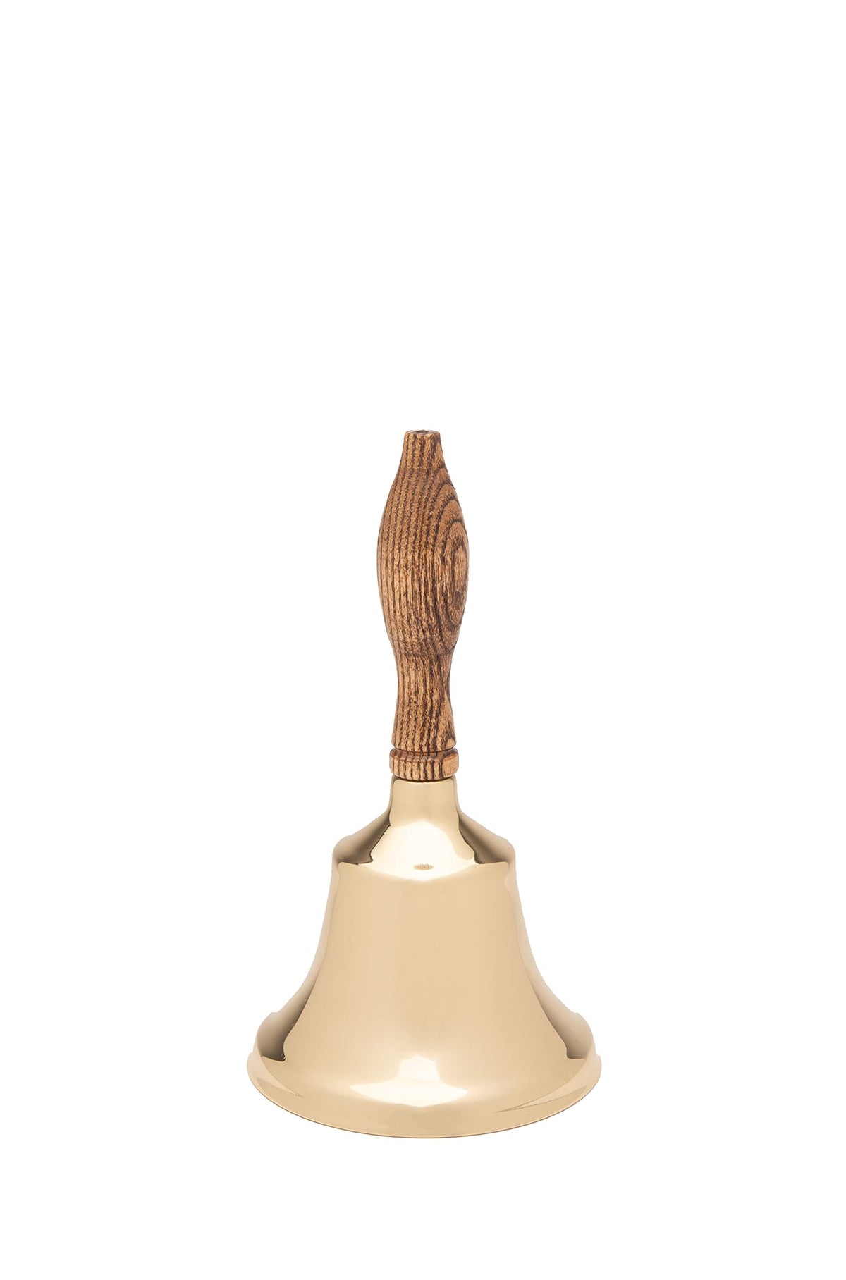 Bevin Bells Solid Brass Hand Bell | 6Hb | New England Hardwood Handle | Elegant Hand Call Bell | Noise Makers | Loud Brass Bells