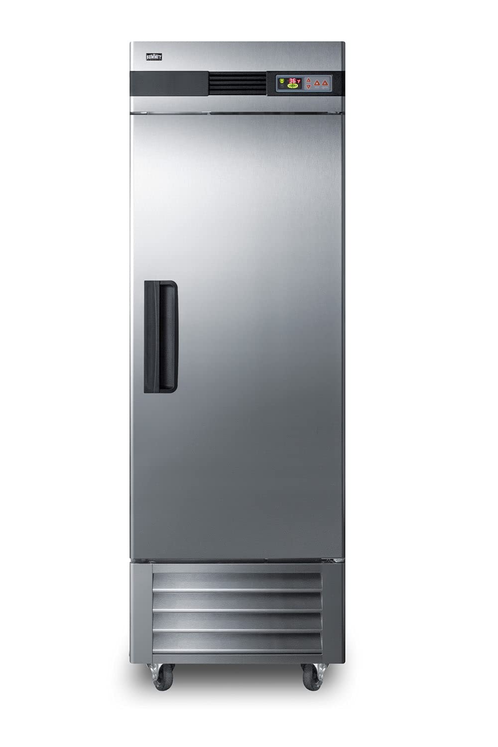 Summit Appliance SCRR232 Commercial Reach-In 23 Cu.Ft. Refrigerator in Complete Stainless Steel with Auto Defrost, Self-Closing 