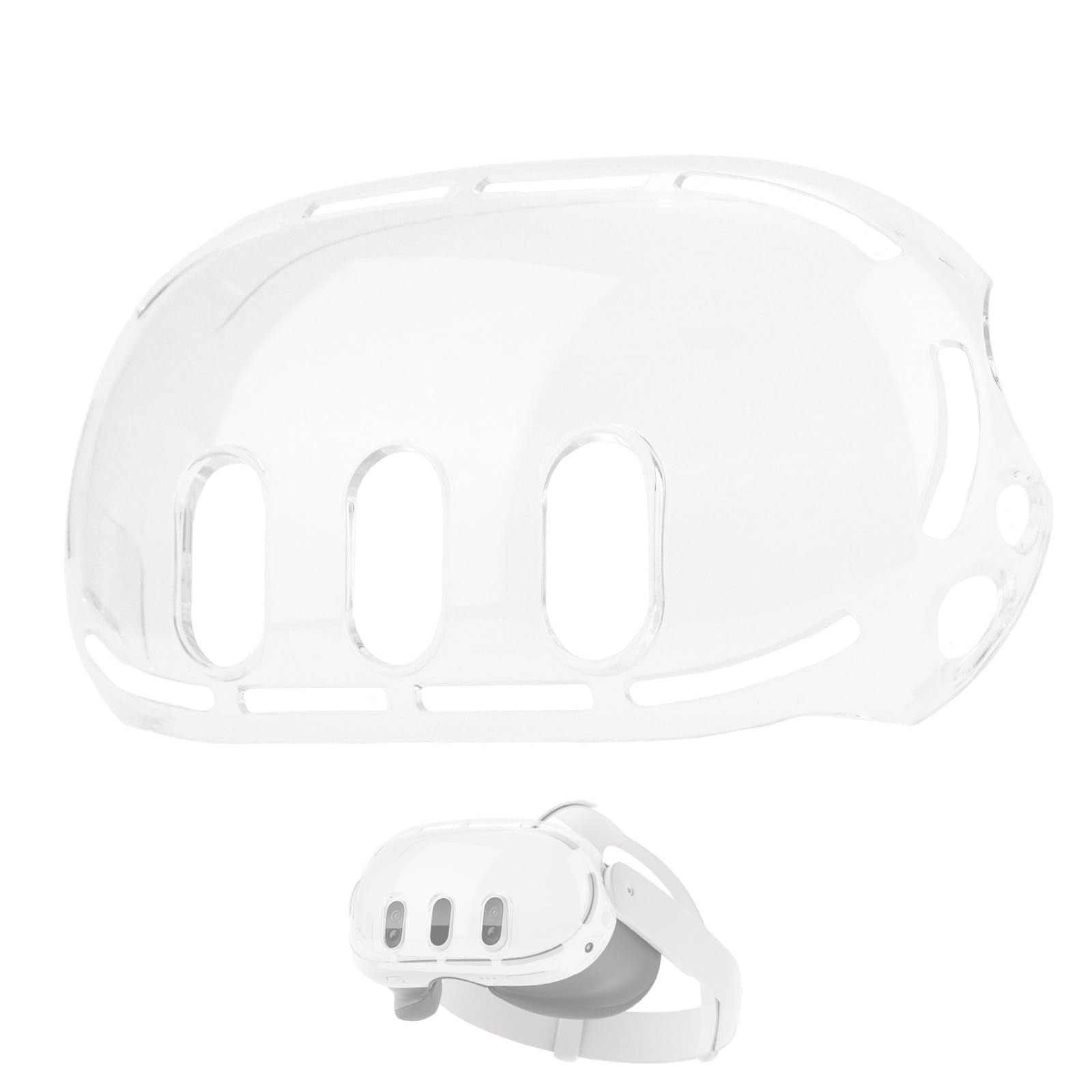 Lens Protector Cover for Meta Quest 3, Clear ABS Hard Protective Shell Anti Scratch & Impact Resistant VR Headset Camera Protect