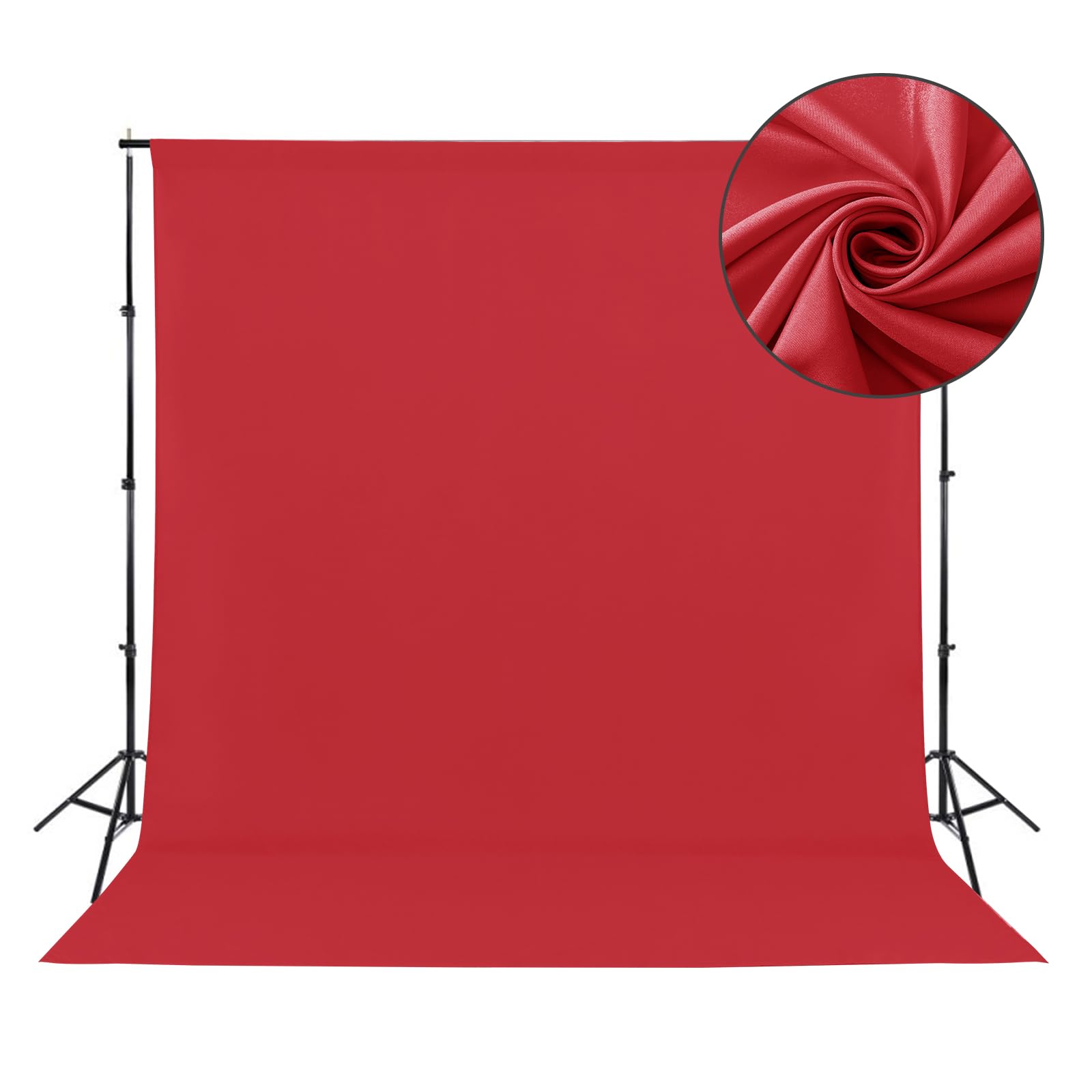 Sugargirl 8Ftx10Ft Bright Red Screen Backdrop Background For Photography, Polyester Photo Backdrop For Photoshoot, Party, Video