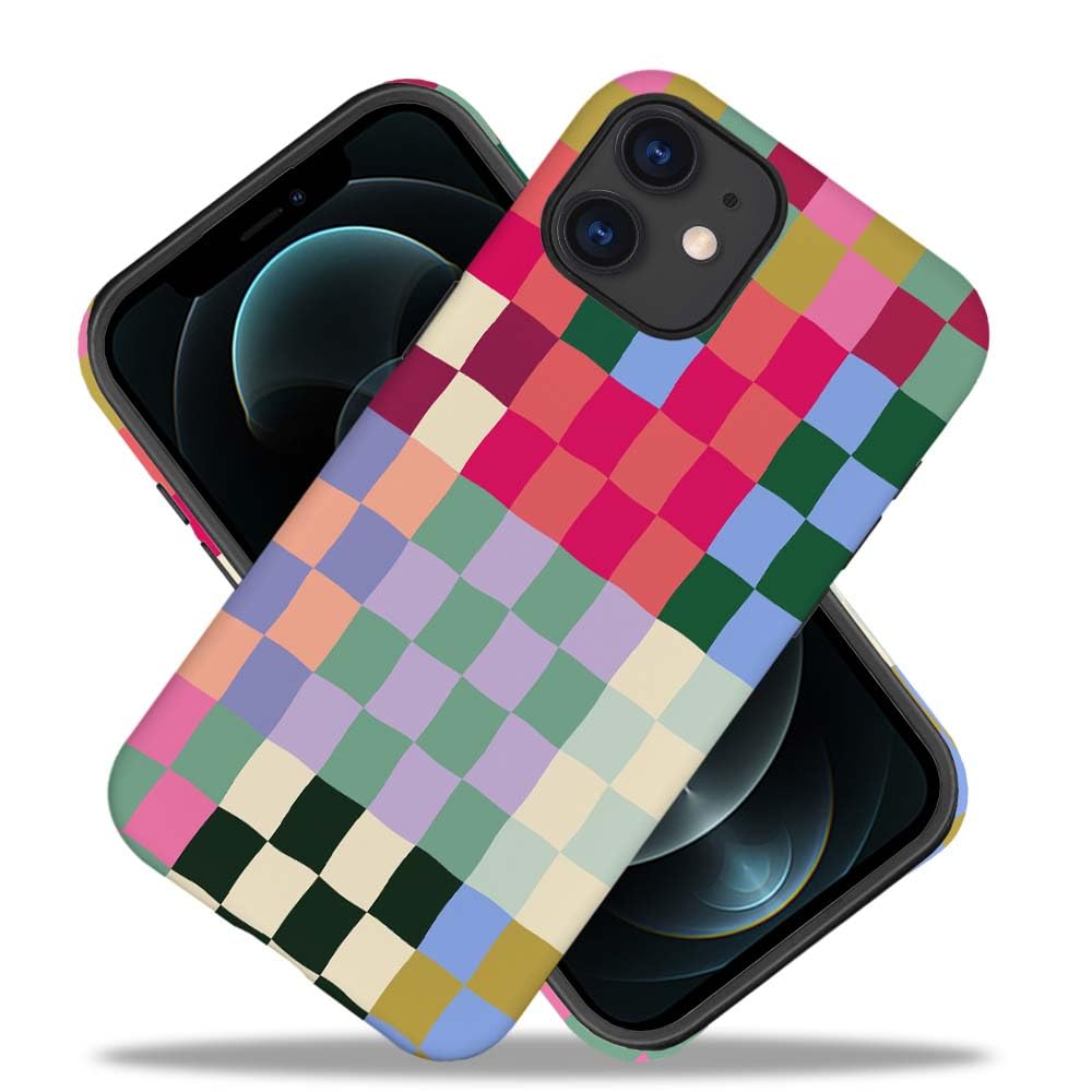 Seized Case Compatible With For Iphone 11,Colorful Checkerboard Phone Case For Girl Women Boy Men,Durable Protection Case For Ip