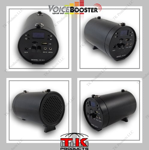 Voicebooster Voice Amplifier & Mp3 Player 25Watts Black Mr Ak38 By Tk Products,Portable, For Teachers, Coaches, Tour Guides, Presentations, Costumes, Etc.