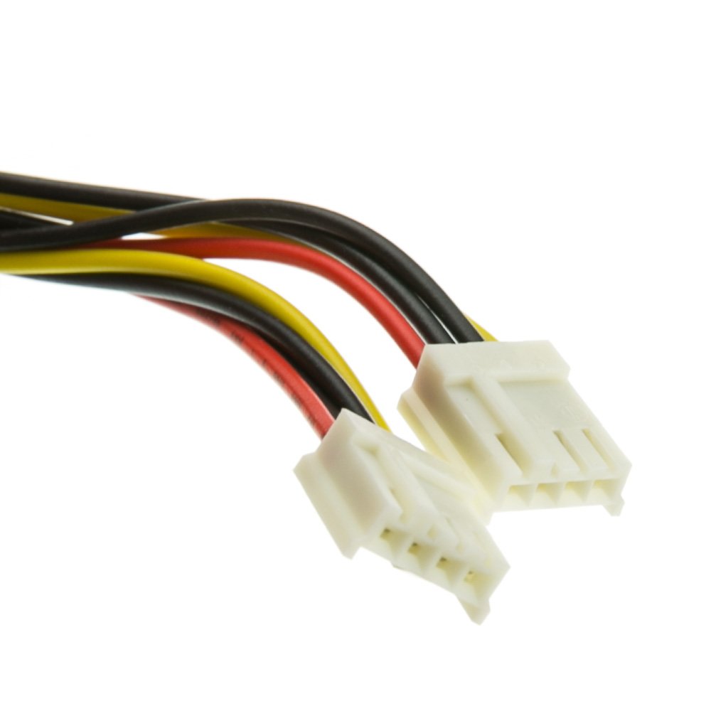4 Pin Molex to Floppy Power Y Cable, 5.25 inch Male to Dual 3.5 inch ...