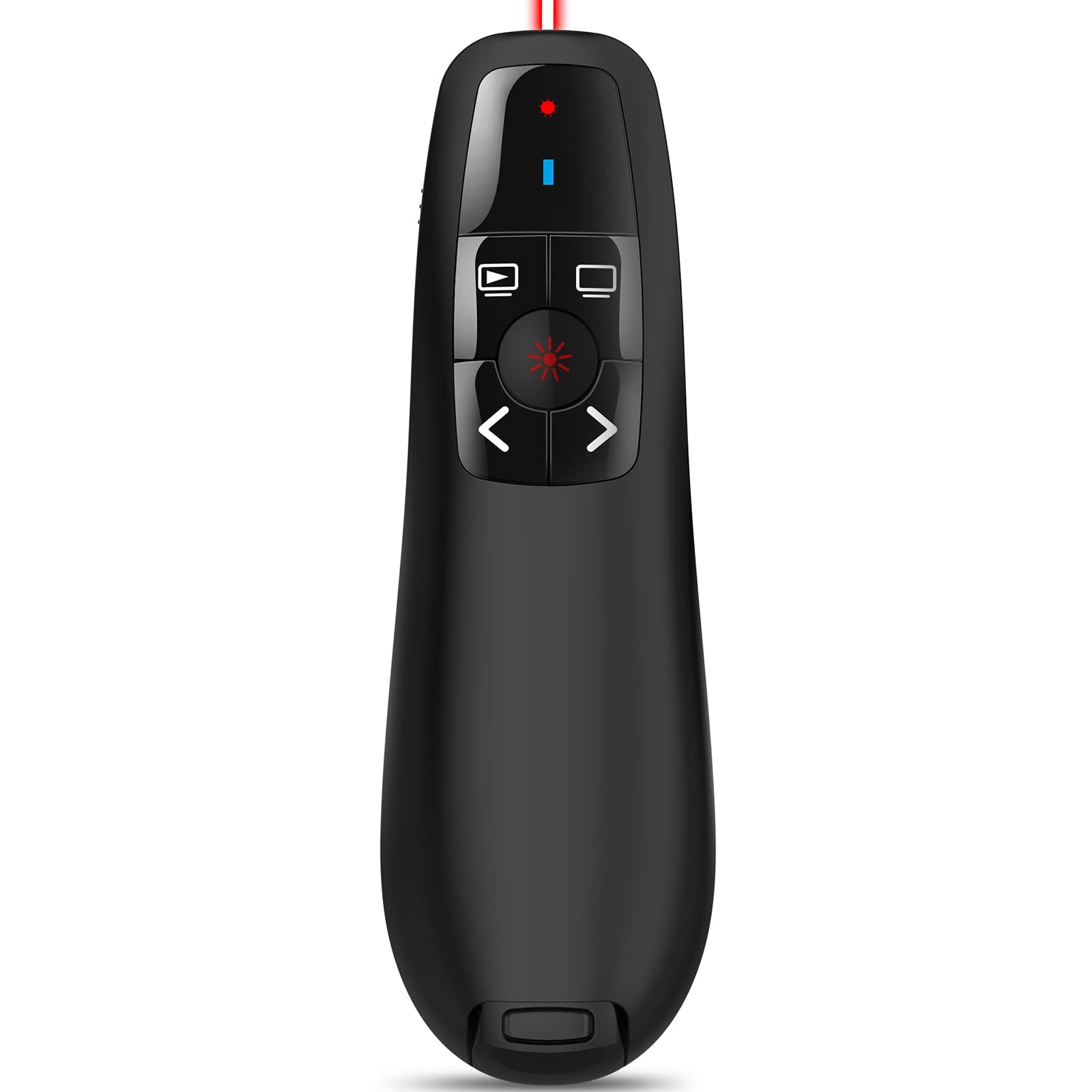 Wireless Powerpoint Remote Presentation Clicker: Battery Operated Presenter Ppt Slide Advancer With Red Pointer | 100Ft Control