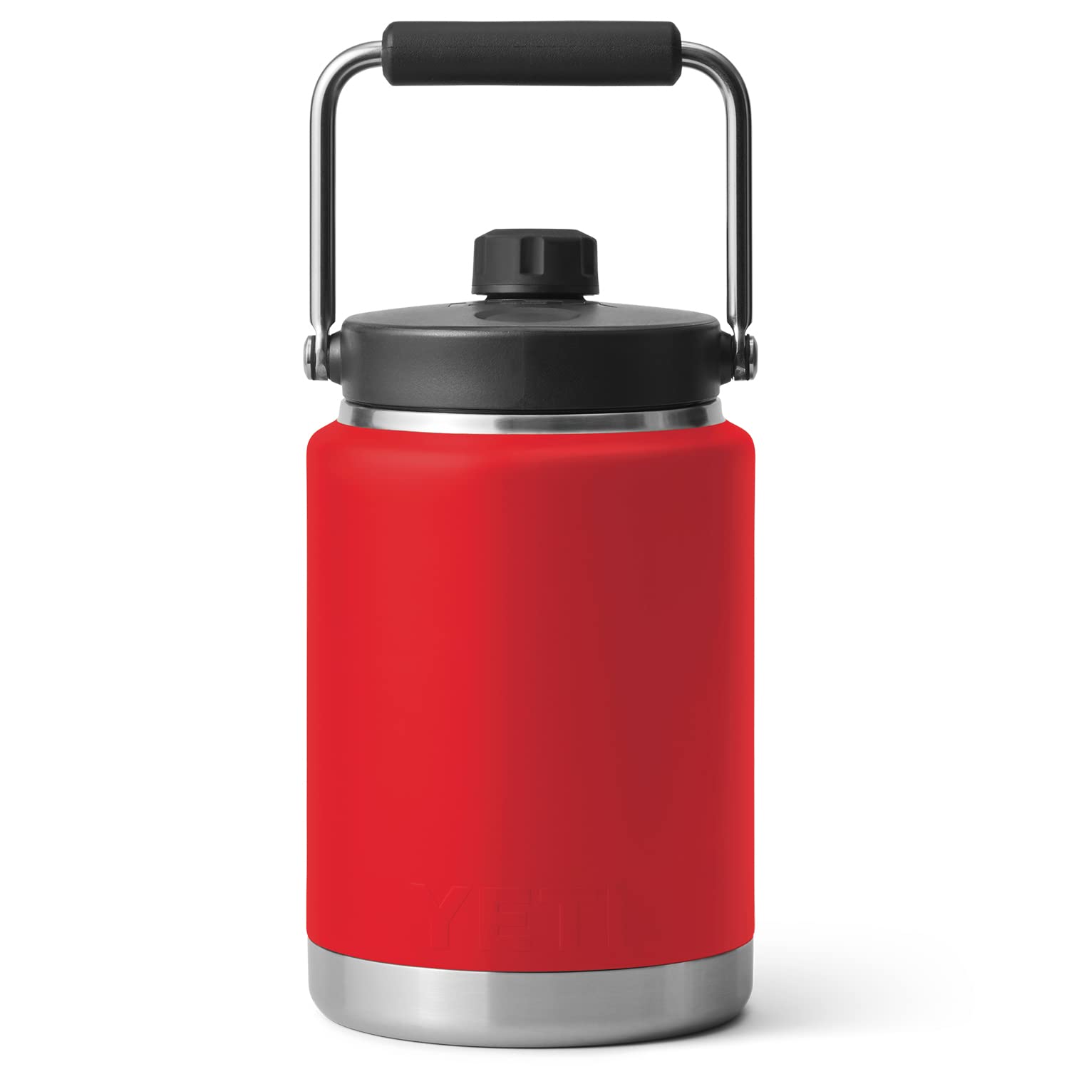 Yeti Rambler Half Gallon Jug, Vacuum Insulated, Stainless Steel With Magcap, Rescue Red