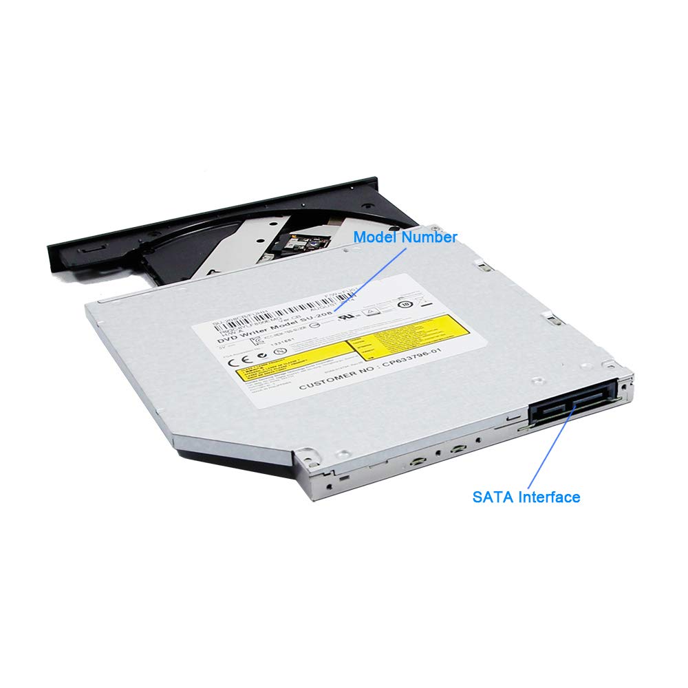 Sunvalley Dual Layer 8X Dvd+ Rw Dl Dvd Ram Writer, Sata, 9.5Mm, Black Su 208
