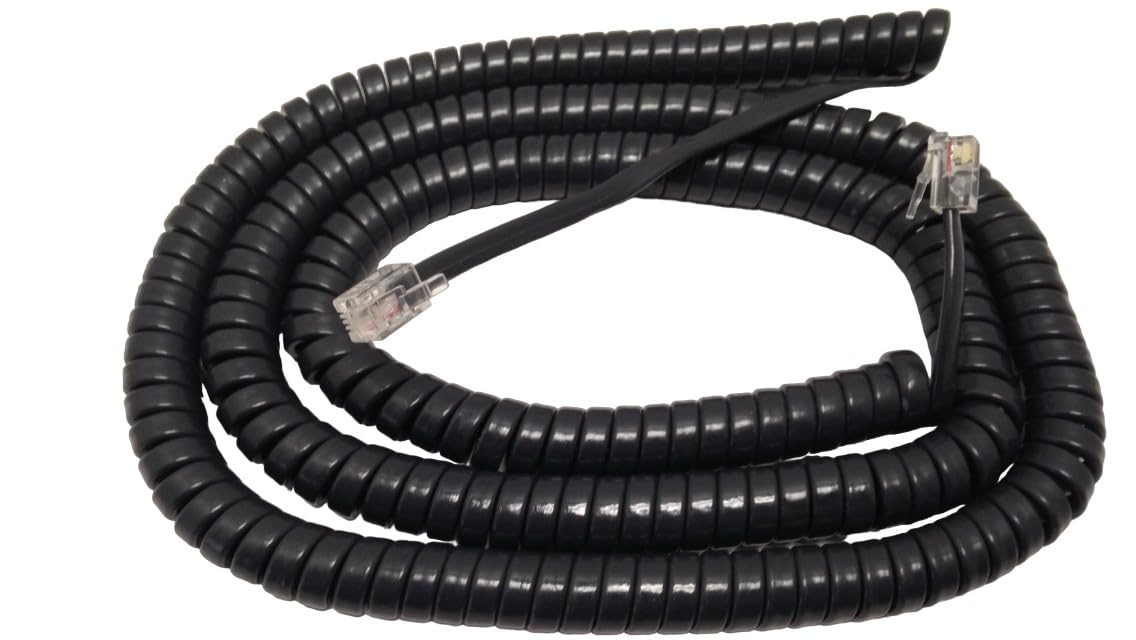 The VoIP Lounge Replacement 25 Foot Long Gray Handset Curly Cord for Cisco 7900 Series IP Phone 7902 7905 7906 7910 7911 7912 79