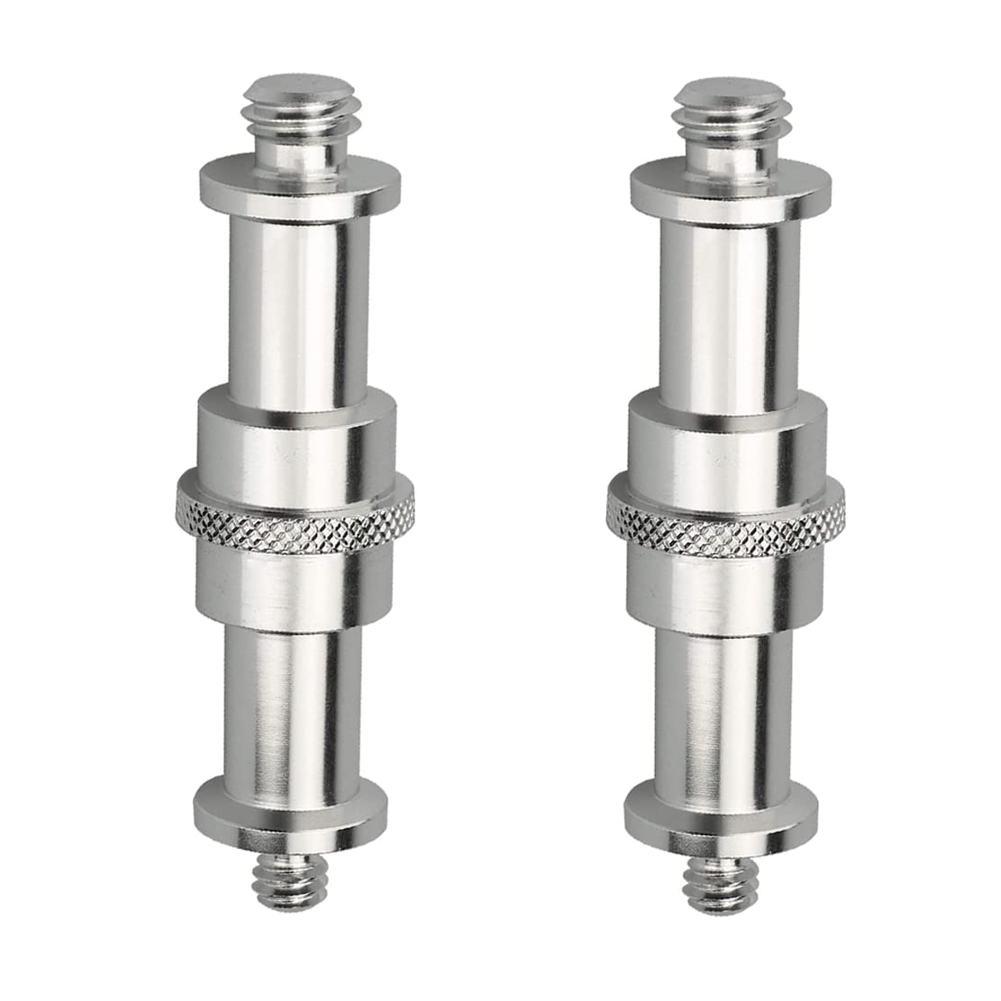 Angelreally Standard 1/4 To 3/8 Inch Metal Male Convertor Threaded Screw Adapter Spigot Stud For Studio Light Stand, Hotshoe/Col