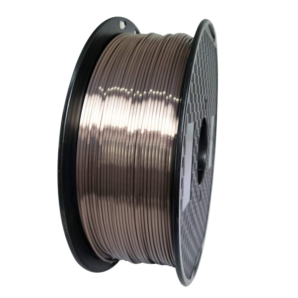 Silk Rose Gold 3D Printer Filament 1.75Mm 1Kg 2.2Lbs Spool 3D Printing Silky Shiny Metal Metailic Rose Gold (Dark) Pla Materials