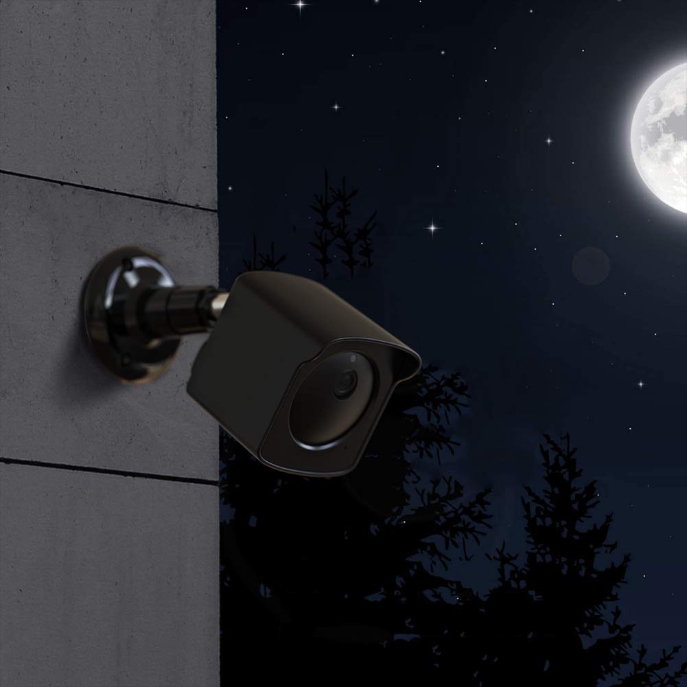 Pef Mount For Wyze Cam Outdoor, Weatherproof Protective Cover And 360 Degree Adjustable Wall Mount For Wyze Camera Outdoor Indoor Wire Free Smart Home Camera System (Black, 1 Pack)