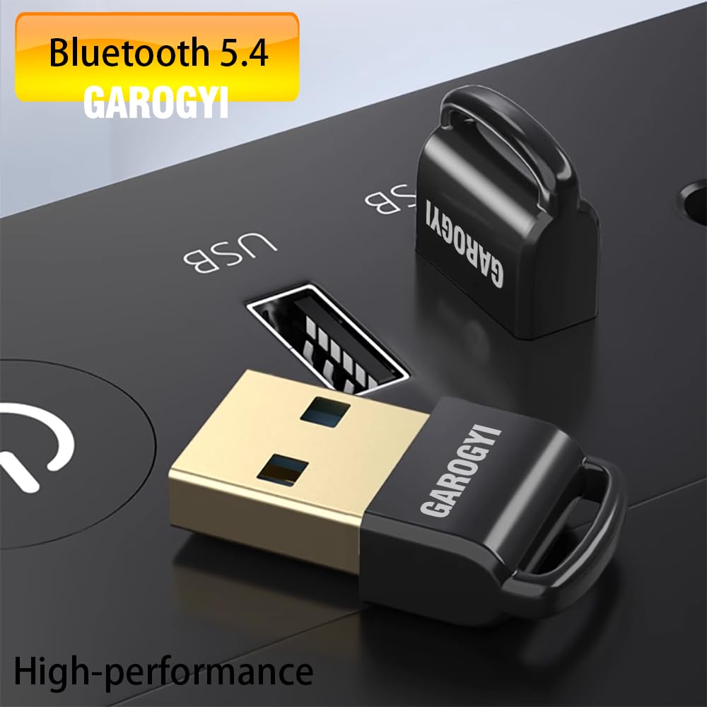 Garogyi Usb Bluetooth 5.4 Adapter For Pc Supports Windows 11/10/8.1/7,Plug & Play On Windows11/10, Mini 5.4+Edr Bluetooth Dongle
