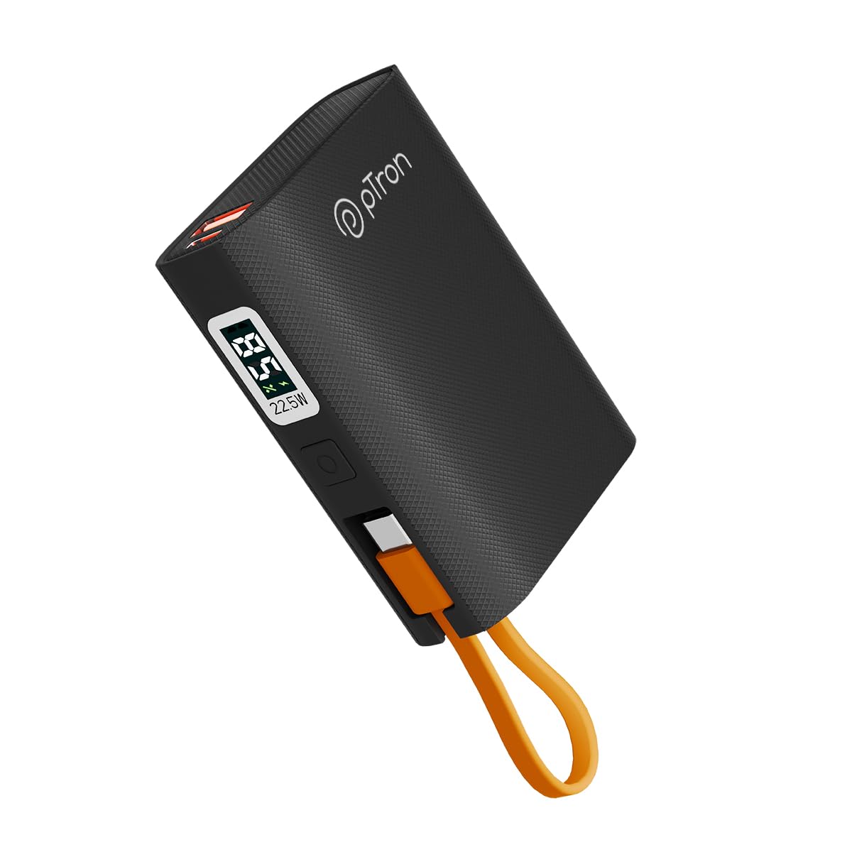 pTron Dynamo Rush 10000mAh 22.5W Nano Power Bank, Compact Size Fast Charging, Supports VOOC/Wrap/Dash USB Charging, 20W PD Fast 