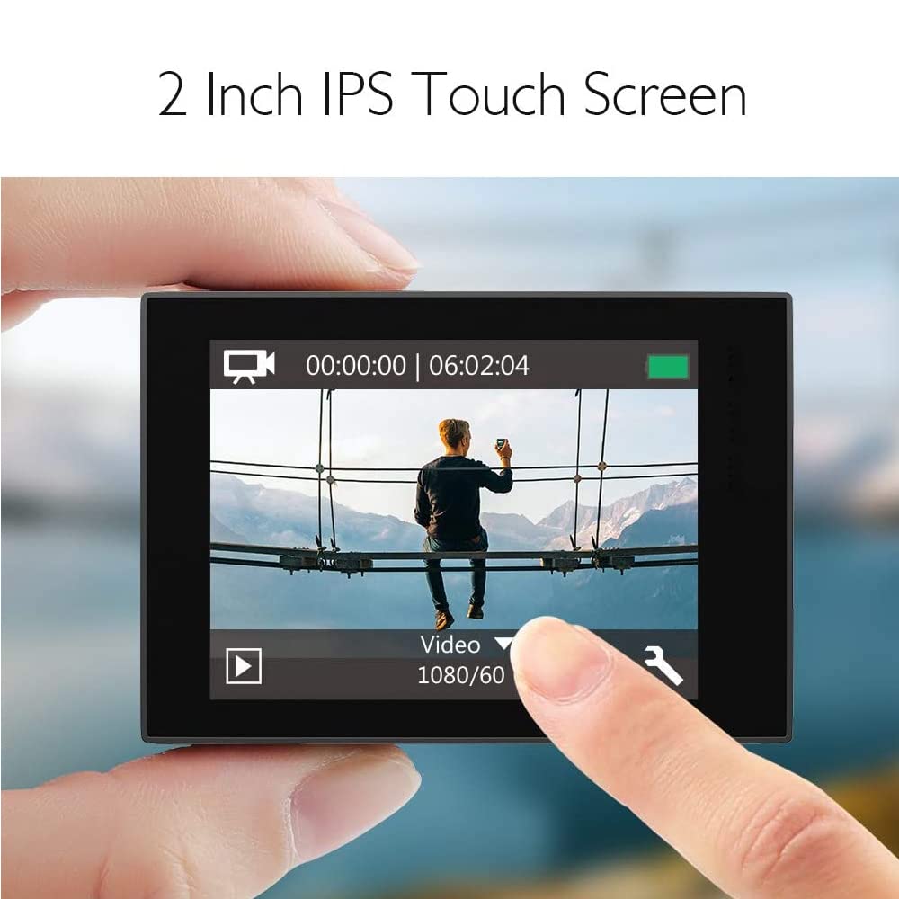 Akaso Ek7000 Pro 4K Action Camera With Touch Screen Eis 131Ft Waterproof Camera Remote Control Underwater Camera With Helmet Acc