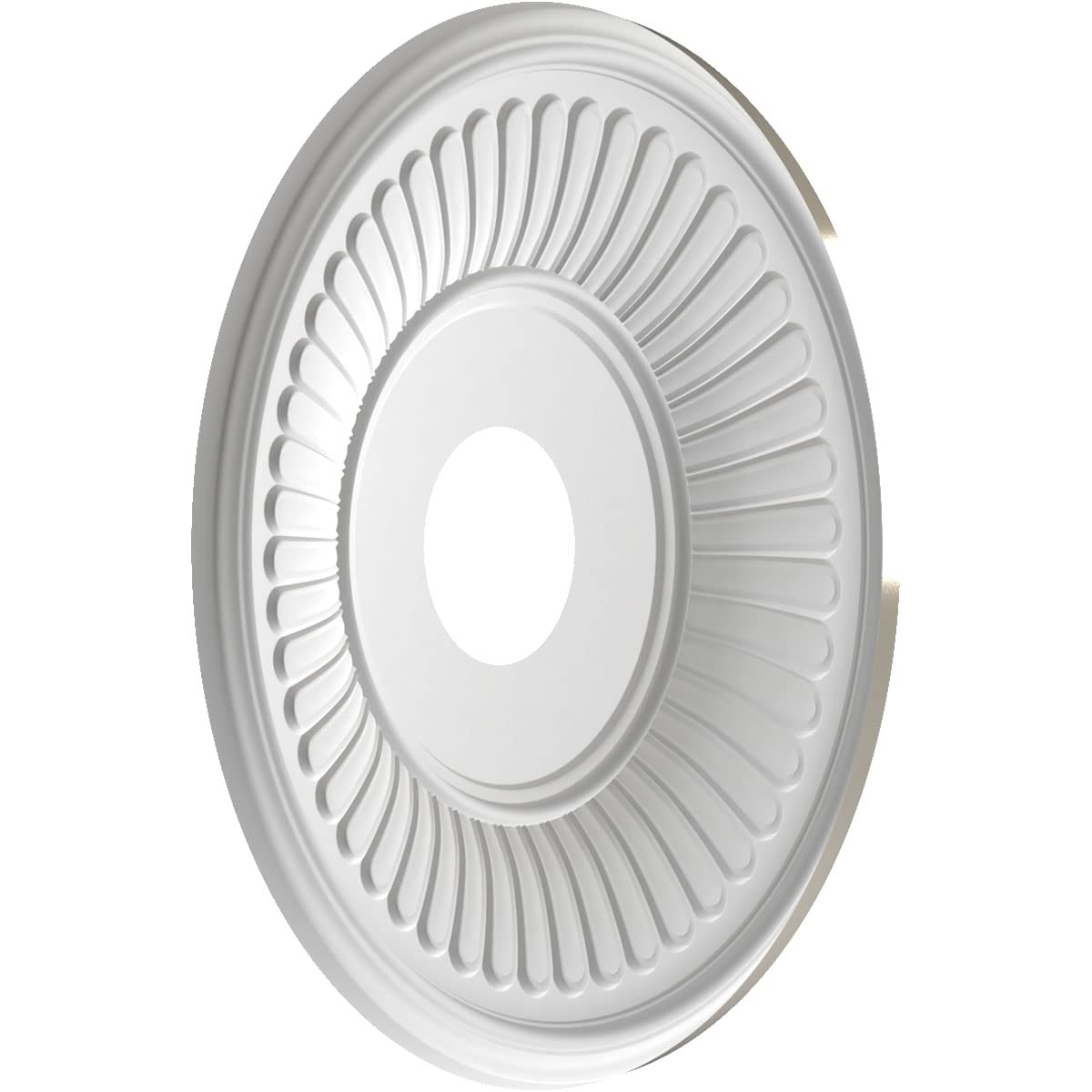 Ekena Millwork Cmp16Bebcr Berkshire Thermoformed Pvc Ceiling Medallion (Fits Canopies Up To 7), 16Od X 3 1/2Id X 1P, Bright Coat