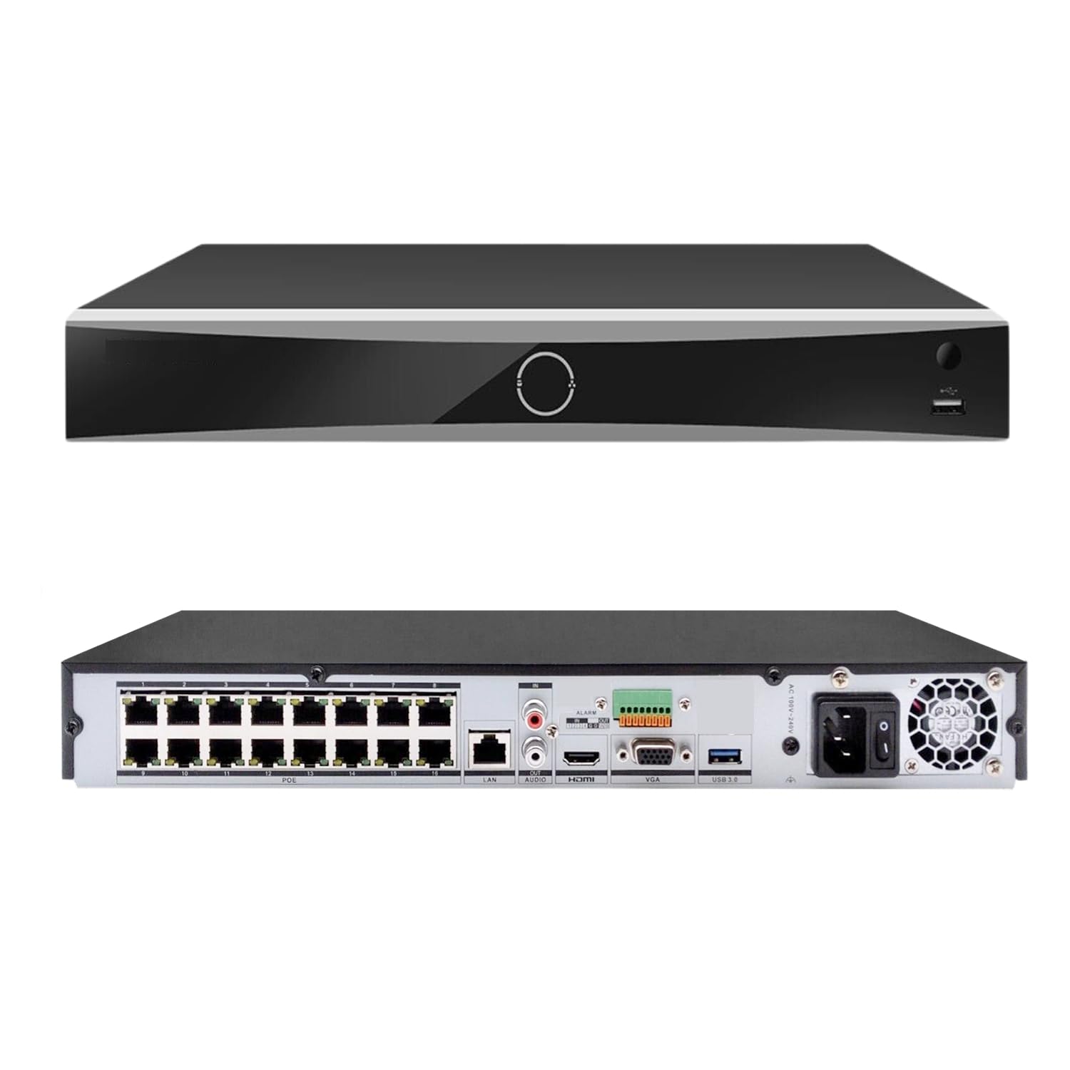 Ds 7616Nxi K2/16P 16Ch 4K 16 Channel Poe Acusense Nvr Network Video Recorder Human/Vehicle Detection Compatible With Hik Ip Came