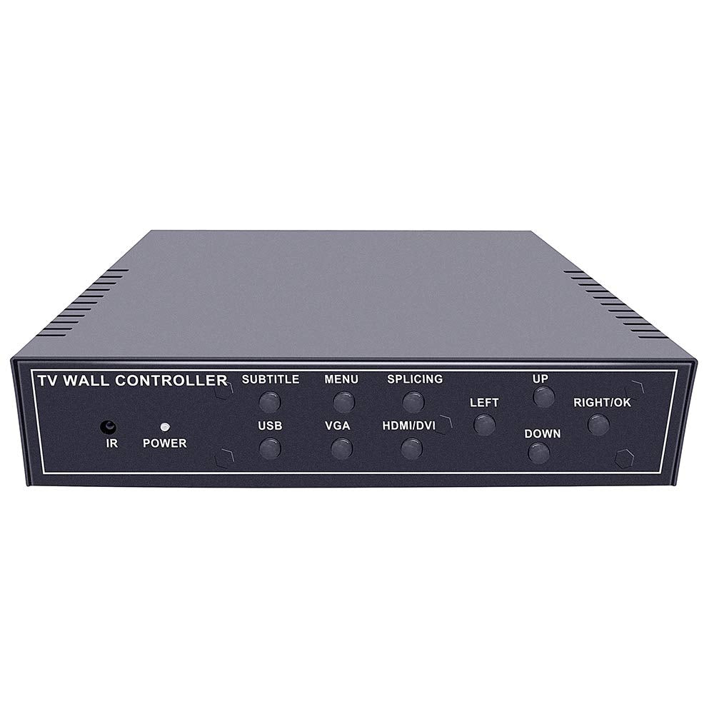Iseevy 4 Channel Video Wall Controller 2X2 Hdmi Dvi Vga Usb Video Processor With Rs232 Control For 4 Tv Splicing