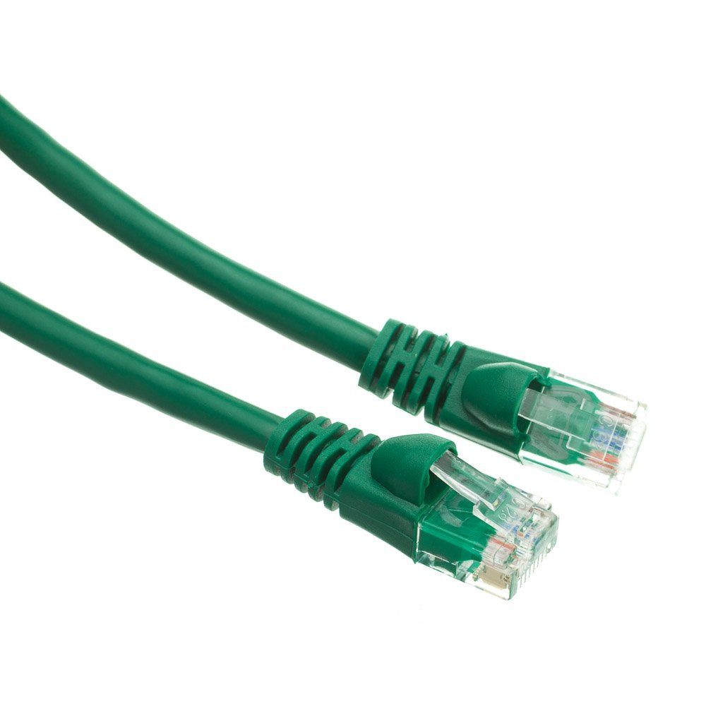 Cablewholesale 100 Foot Green Cat6A Ethernet Patch Cable, Snagless/Boot With Rj45 Connector, 500 Mhz, 24 Awg, Utp(Unshielded Twi