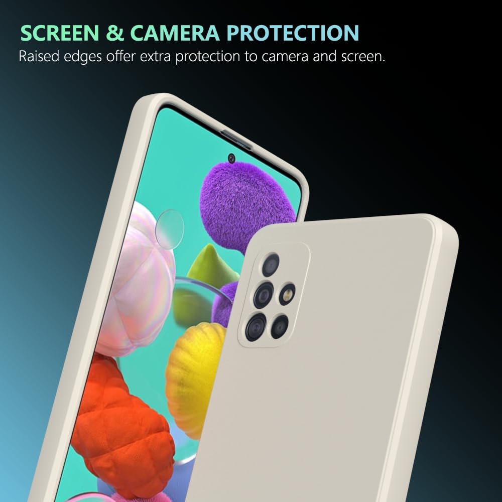 Wogroo For Samsung Galaxy A51 4G Case White, Scratch Resistant With Soft Touch, Slim Thin Phone Cover For Samsung Galaxy A51 4G