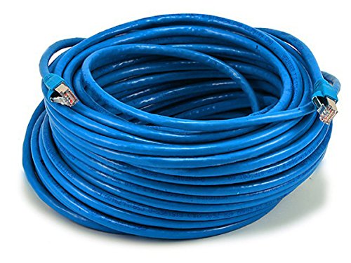 Cat6A 24Awg Stp Ethernet Network Patch Cable, 100Ft Blue