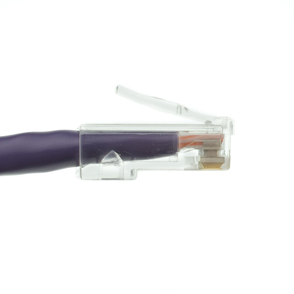 Cablewholesale 7 Foot Cat6 Purple Ethernet Patch Cable, Bootless, 24Awg Network Cable With Rj45 Gold Plated Connector, 4 Pair St