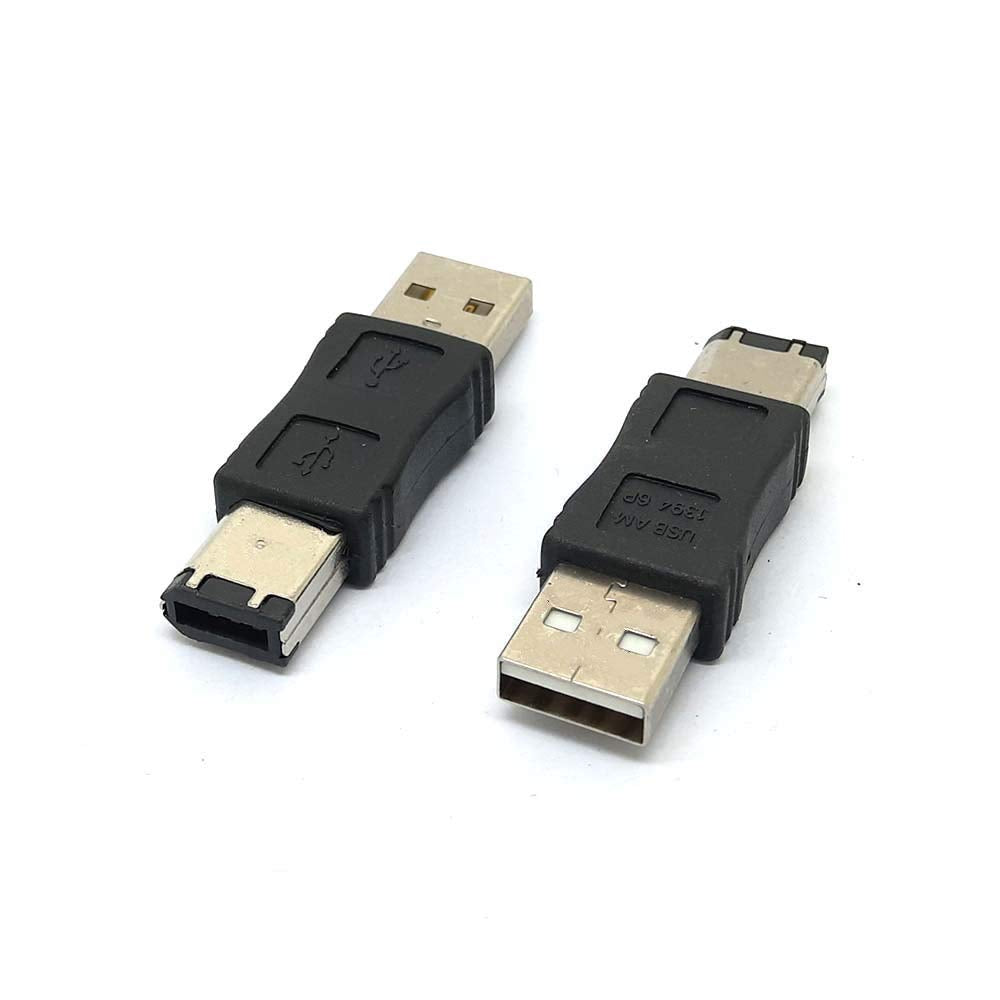 Toptekits Firewire Ieee 1394 6 Pin Male To Usb A Male Convertor Jack M/M Adapter