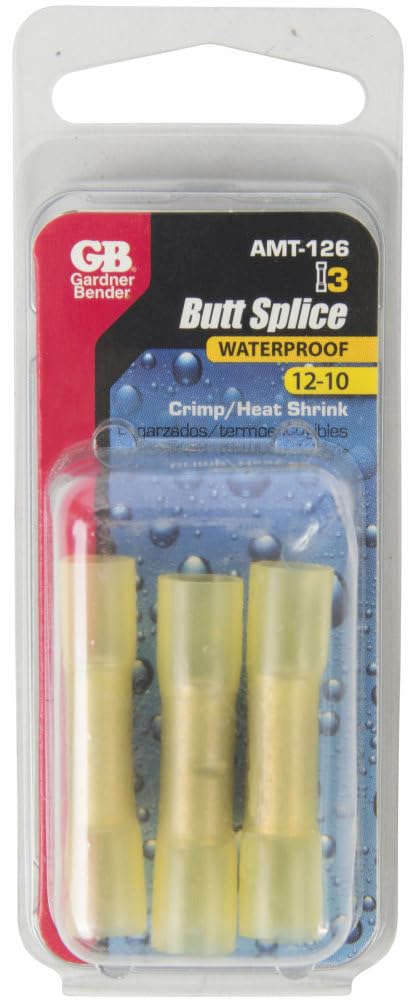 Gb Gardner Bender Amt-126 12-10 Gauge Butt Splice Wire Terminal 3 Count