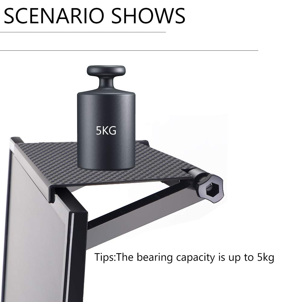 13 Inch Adjustable Screen Top Shelf Organizer For Tv Computer Monitor Flat Screen, Large Tv Mount Top Shelf Used To Place Soundb