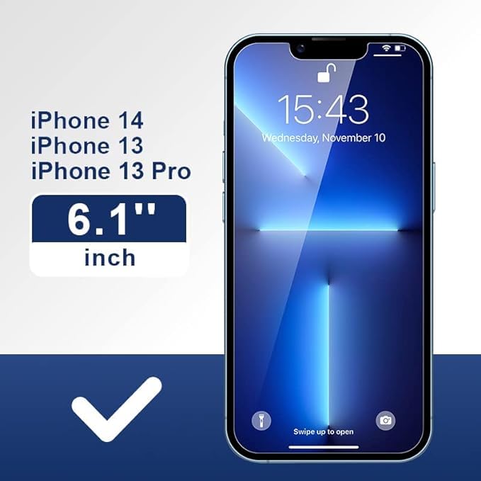 Impactstrong Shatterproof Tempered Glass Screen Protector For Iphone 14 [Easy Installation Frame] [Bubble Free] [9H Hardness] [F
