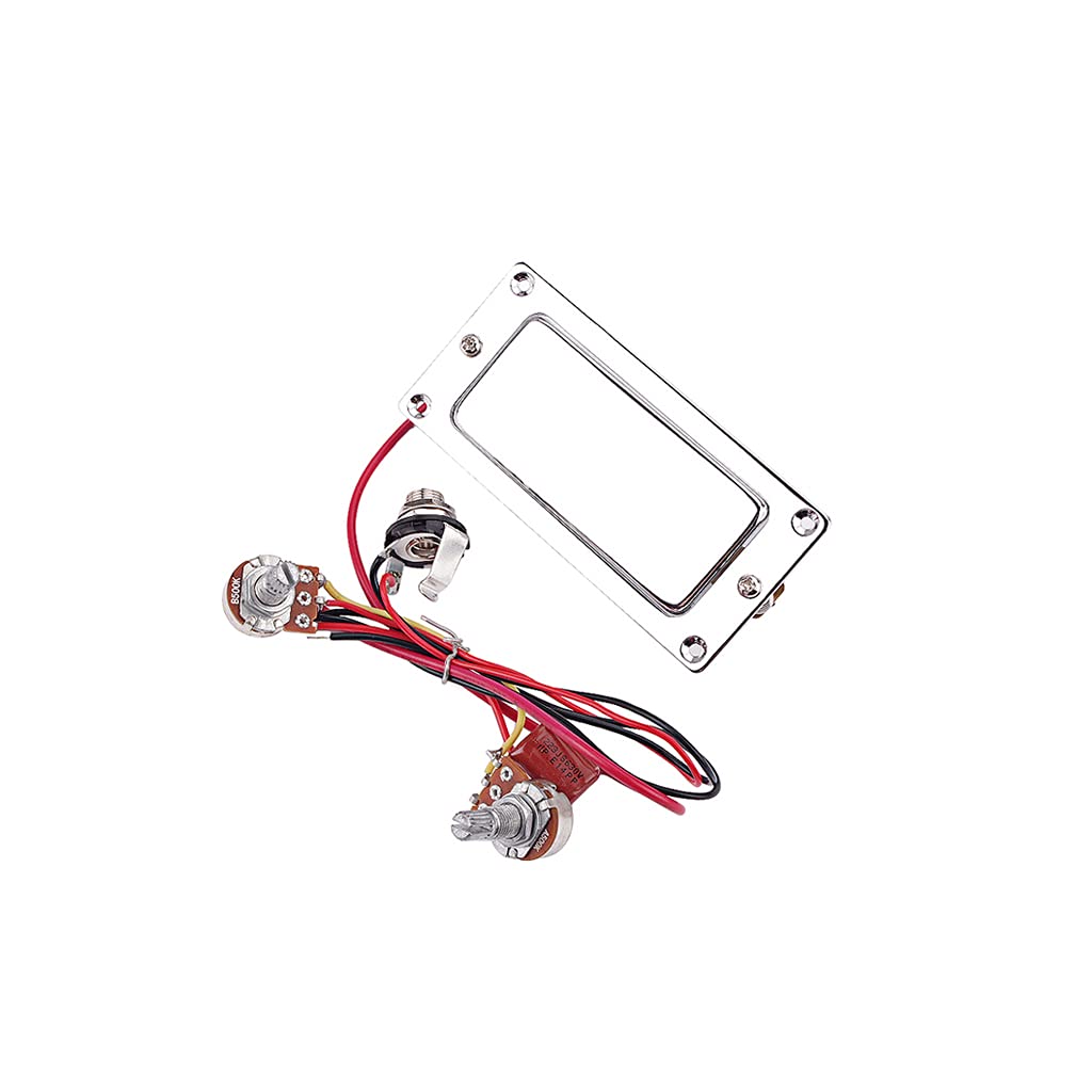 Alnicov Dual Coil Closed Humbucker,Pre Wired Pickup Harness Kit With 500K Volume Tone Jack For Electric Guitar