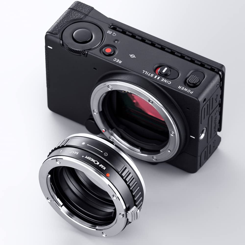 K&F Concept Lens Mount Adapter Maf L Manual Focus Compatible With Sony A (Minolta Af) Lens To L Mount Camera Body