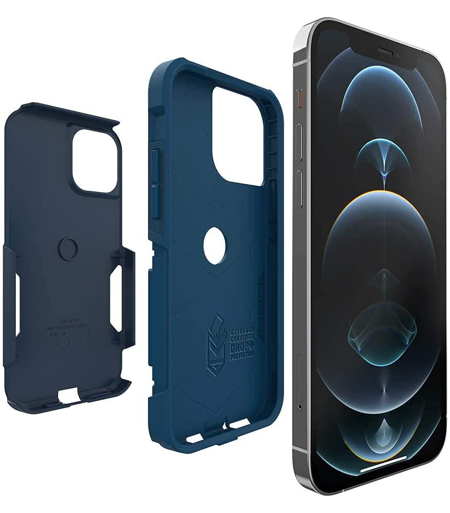 OtterBox Commuter Series Case for iPhone 12 & 12 Pro, Slim Tough Design, Blazer Blue/Stormy Seas Blue, Pocket-Friendly with Port Protection