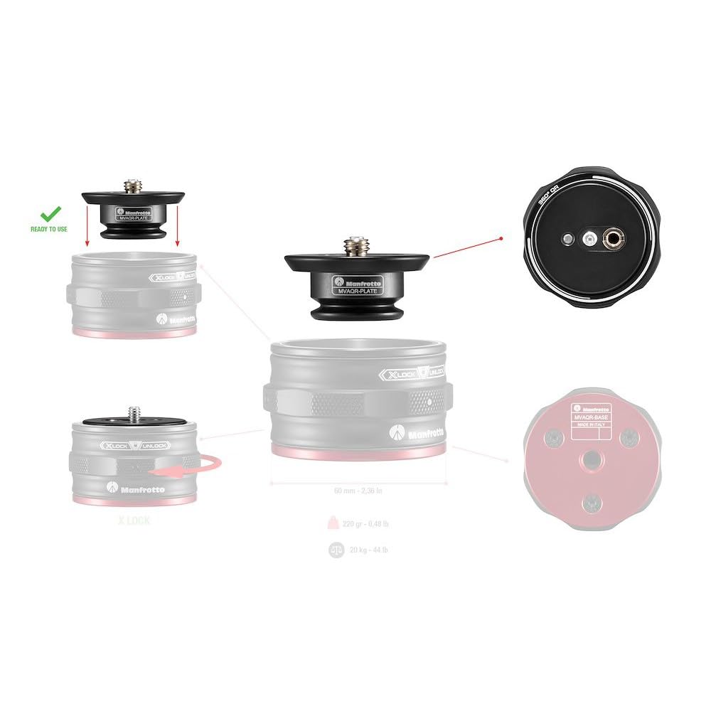 Manfrotto Move Quick Release Plate System, Accessories For Tripod, Camera Stabilizer, Motion Controls, Photography And Videography Equipment, For Csc And Dynamic Users